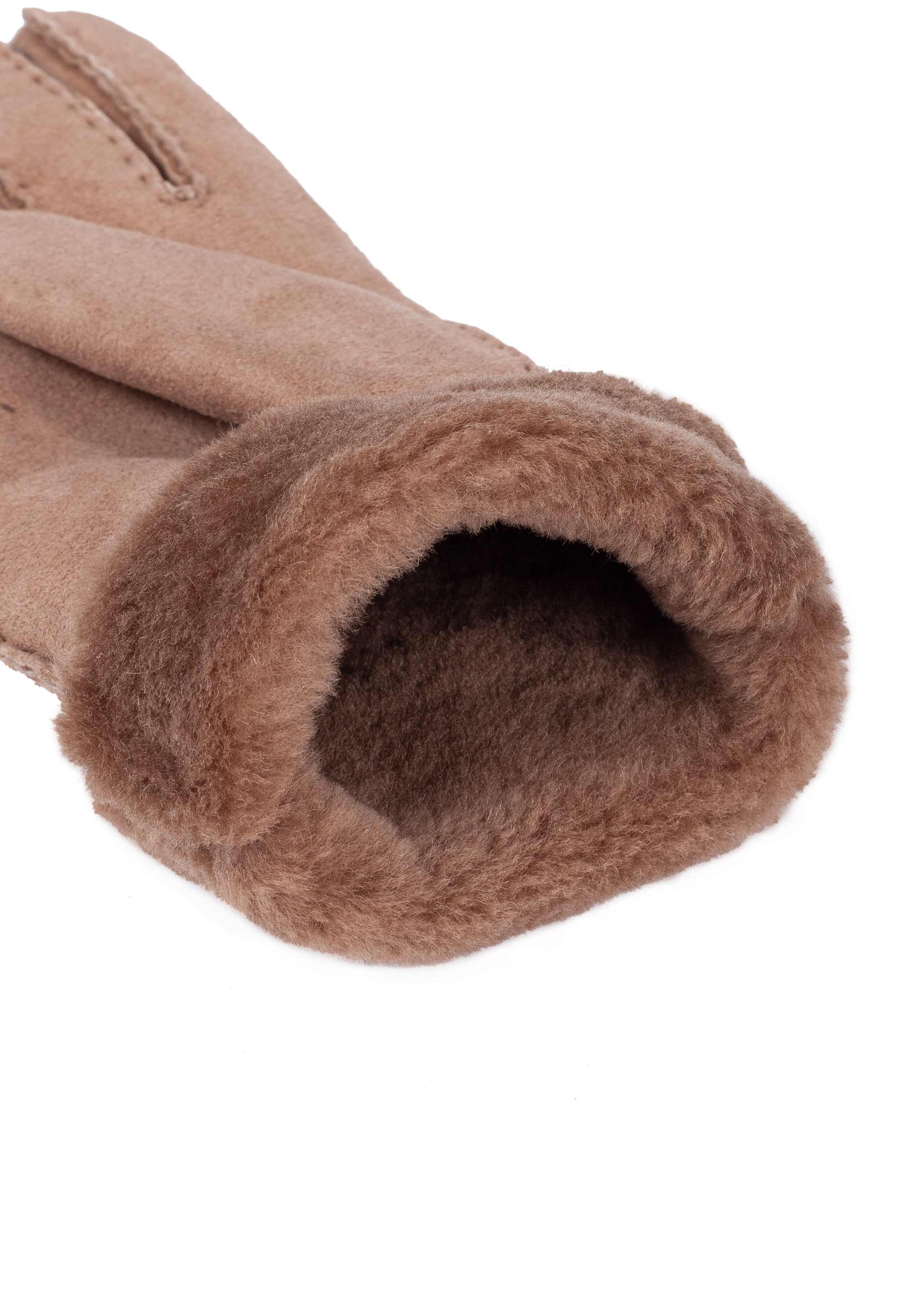 Kessler ILVY Lammfellhandschuh Damen nougat Lammfell