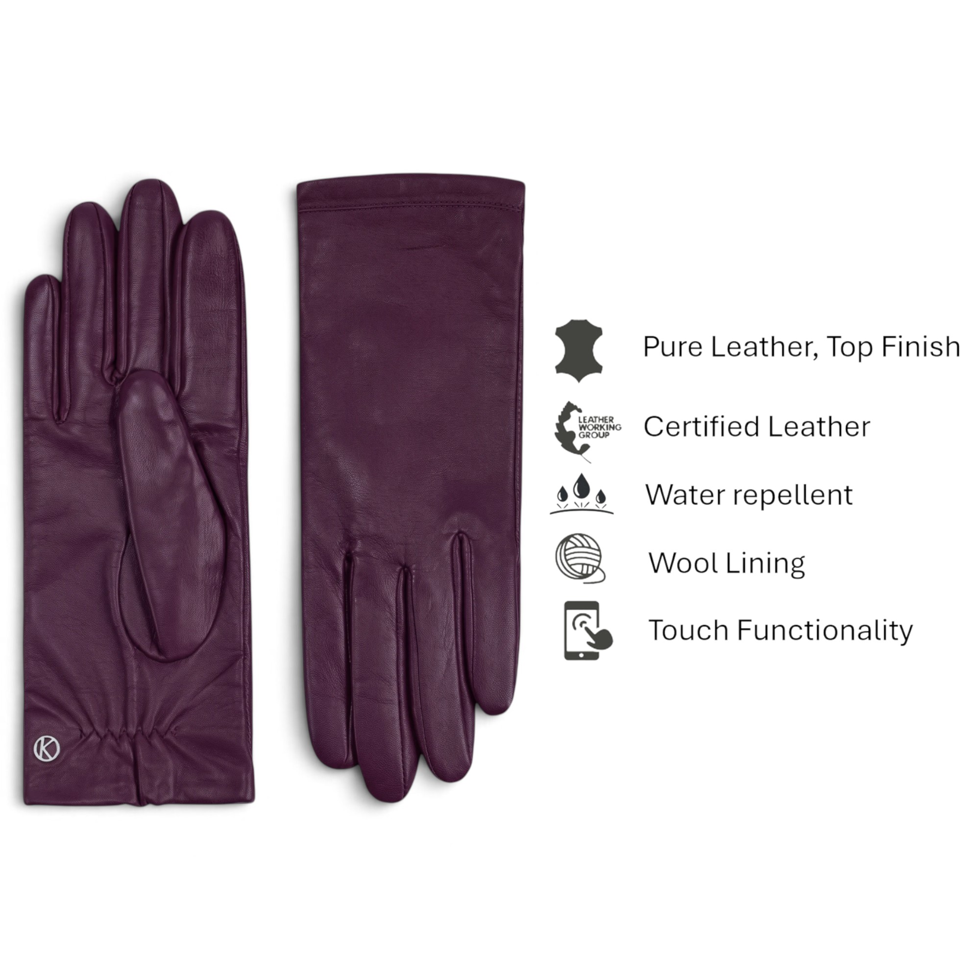 Women`S Leather Gloves Style Chelsea Women`S Leather Gloves Style Chelsea