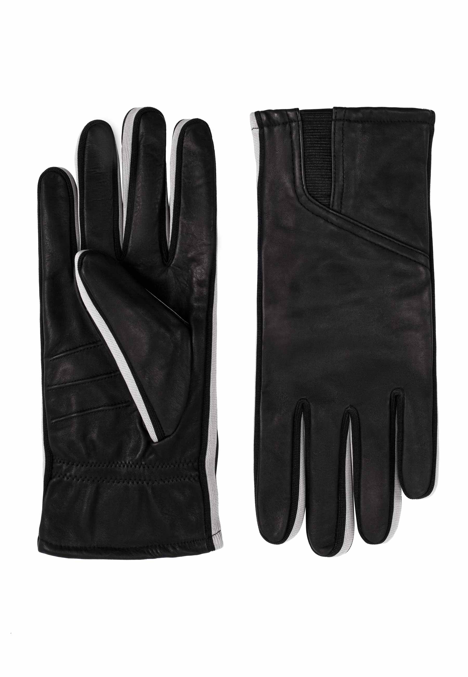 Herenhandschuhe Jack in schwarz, Vorder -und Rückseite