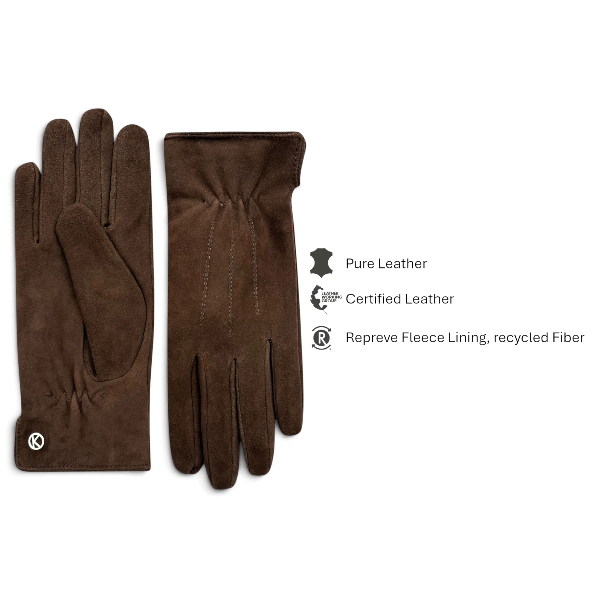 Women`s suede gloves style Luna