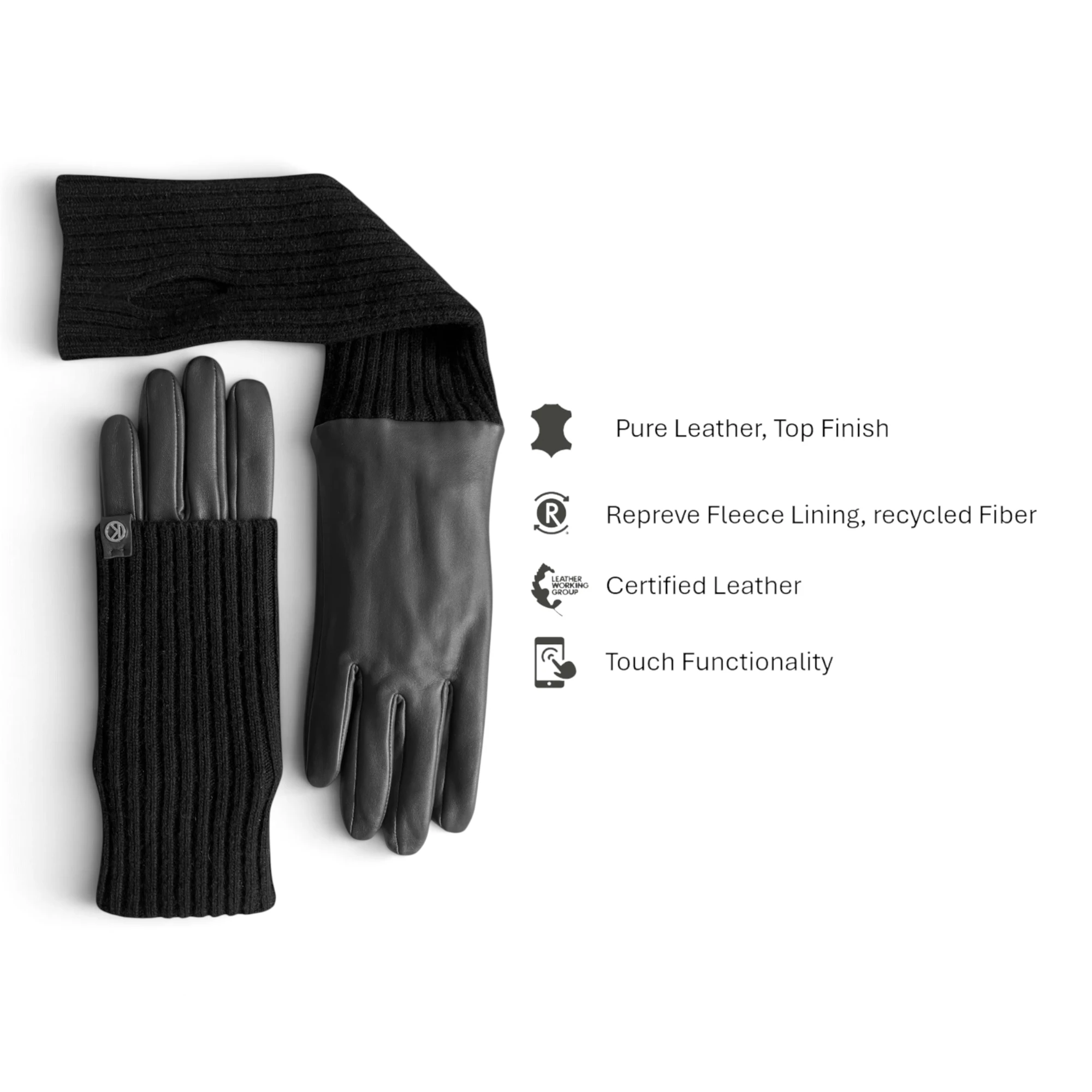 Damenhandschuhe mit Strickstulpe