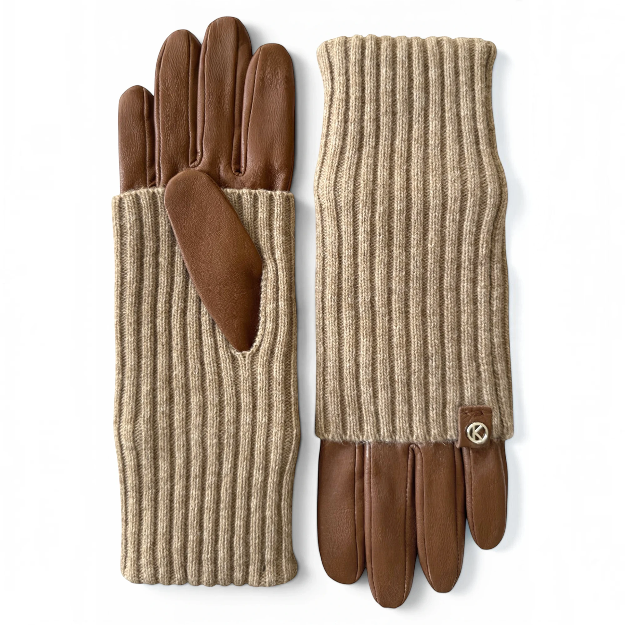 Damenhandschuhe mit Strickstulpe Damenhandschuhe mit Strickstulpe