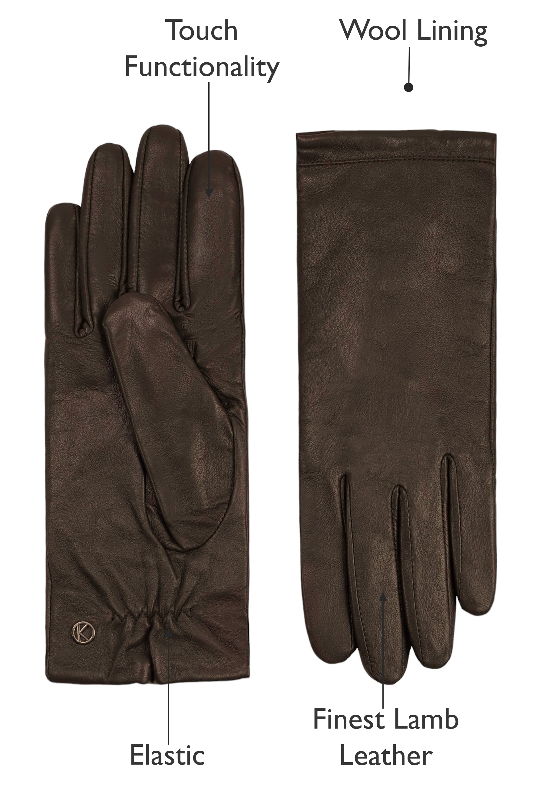 Kessler CHELSEA Lederhandschuh Damen manchu Leder