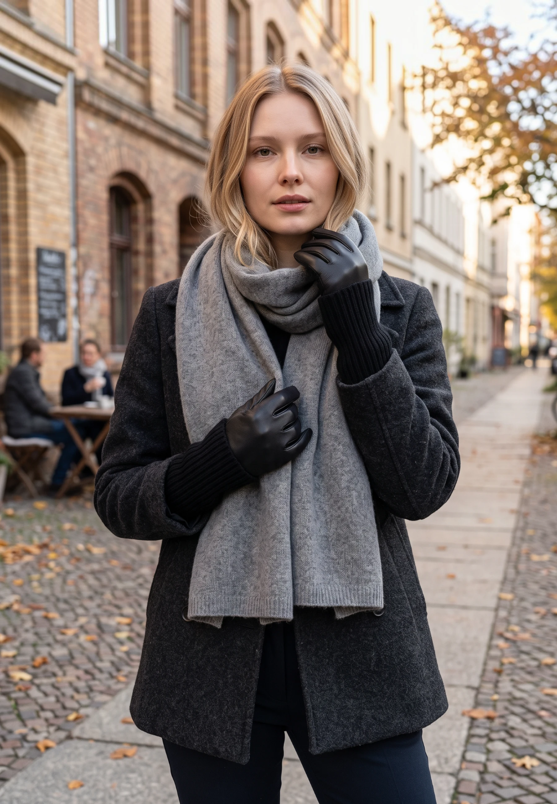Damenhandschuhe mit Strickstulpe Damenhandschuhe mit Strickstulpe
