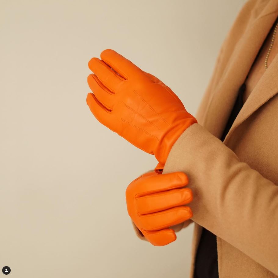 Kessler CARLA Lederhandschuh Damen vermillion orange Leder