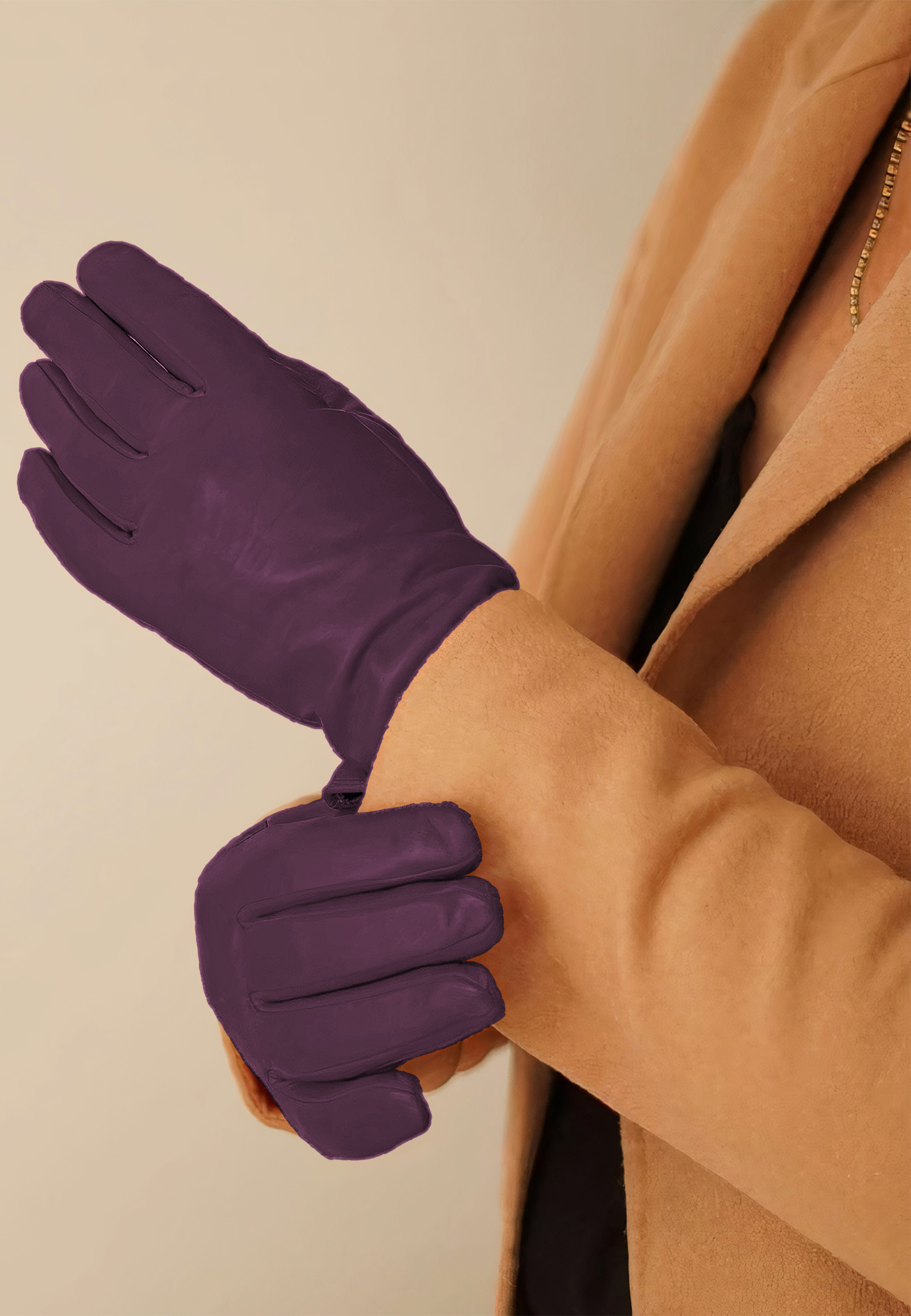 Kessler CHELSEA Lederhandschuh Damen deep purple Leder