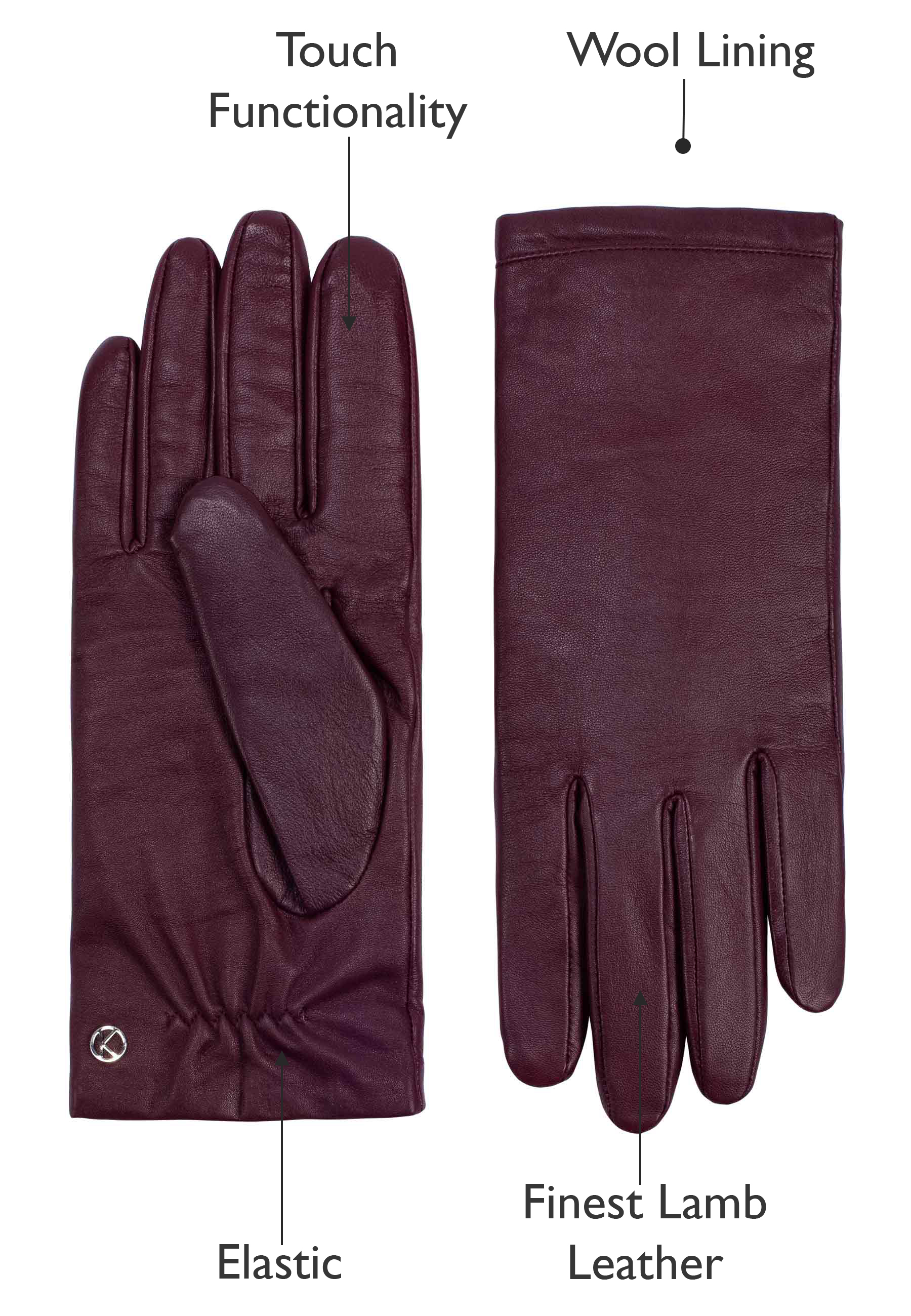 Kessler CHELSEA Lederhandschuh Damen tokay Leder