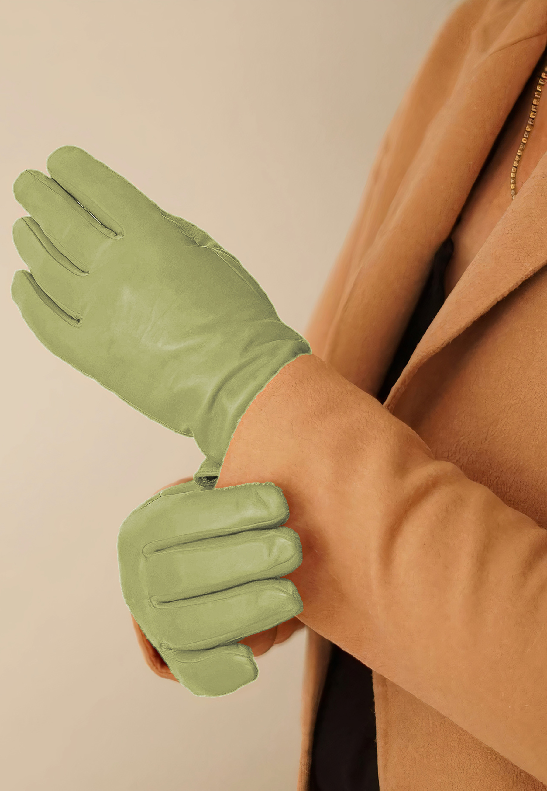 Kessler CHELSEA Lederhandschuh Damen matcha Leder