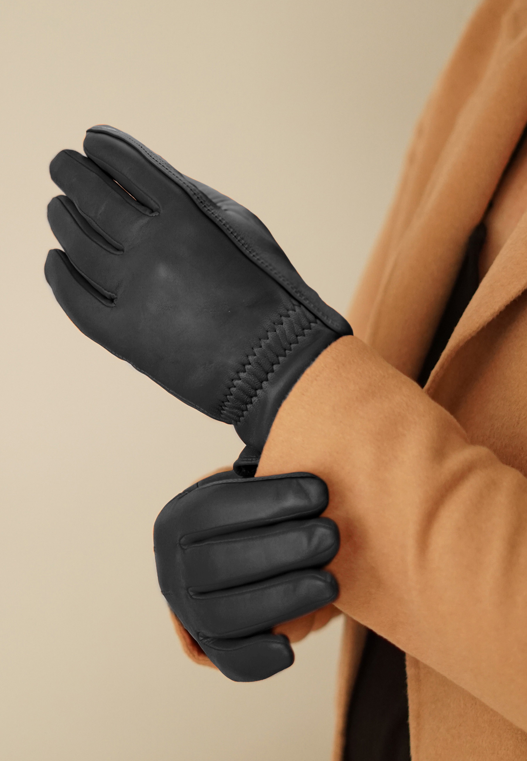 Kessler SADIE Lederhandschuhe Damen schwarz Leder