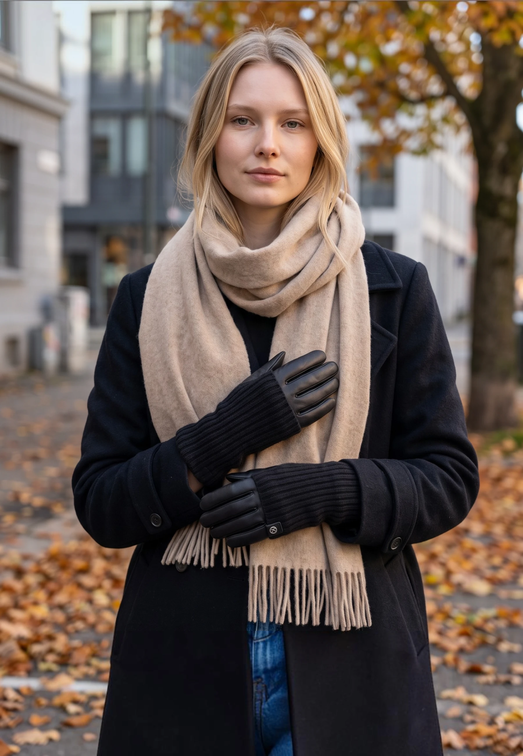 Damenhandschuhe mit Strickstulpe