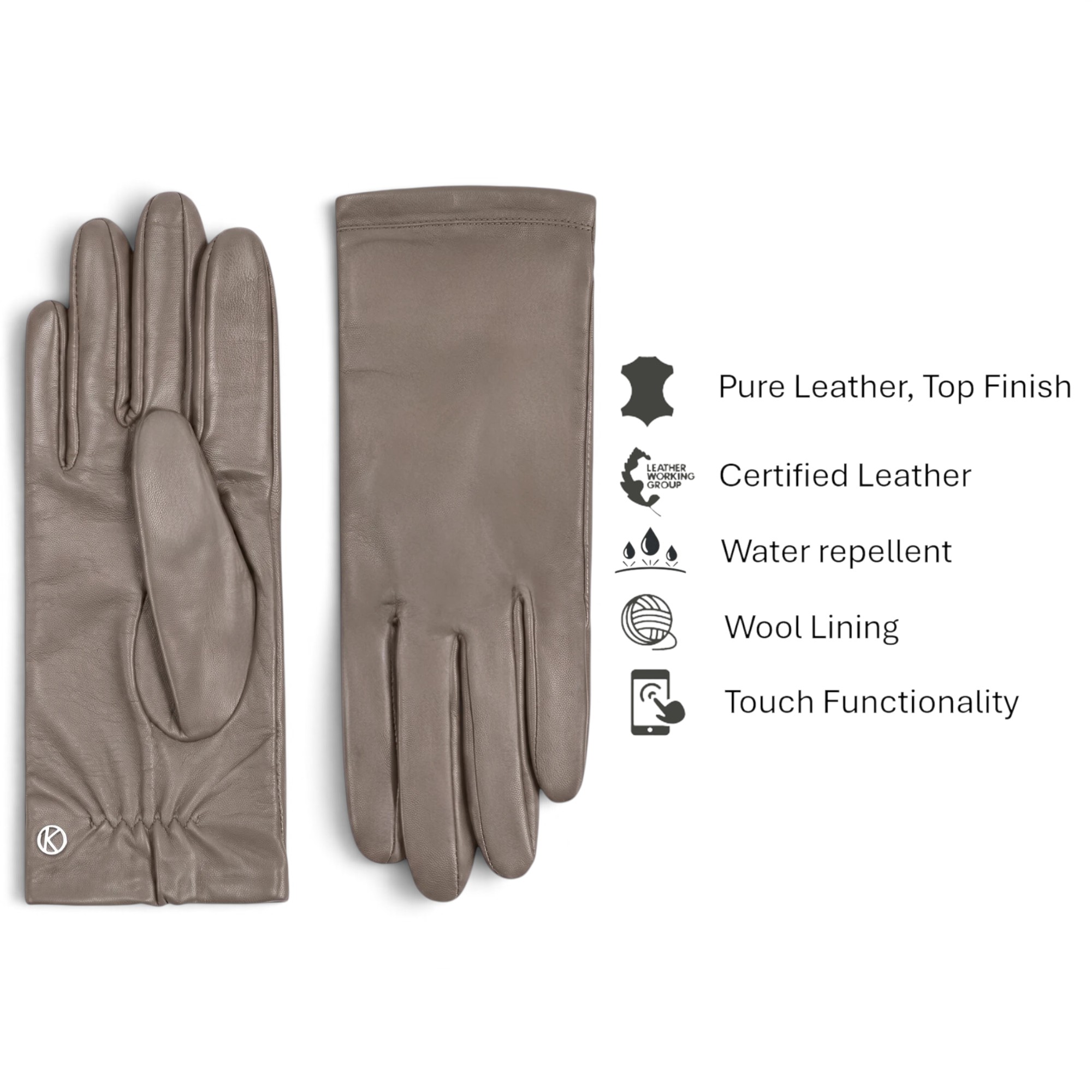 Women`S Leather Gloves Style Chelsea
